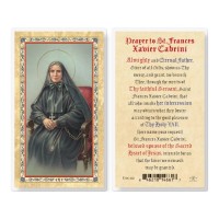 25pk - Prayer To Saint Frances Cabrini Gold Stamped Laminated Holy Card  Inc. of 25