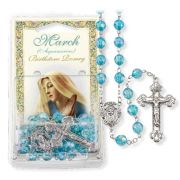 March Aqua Birthstone Rosary