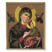 11" x 14" Gold Plaque Frame with a Our Lady of Perpetual Help Print