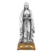 4 1/2" Pewter Our Lady of Lourdes Statue Gift Boxed