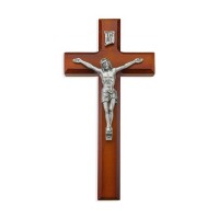 10" Two Tone Cross with Fine Pewter Corpus
