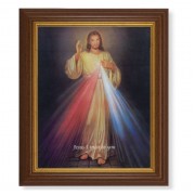 10 1/2" x 12 1/2" Walnut Finish Beveled Frame with 8" x 10" Divine Mercy Textured Art 10 1/2" x 12 1/2" Walnut Finish Beveled Frame with 8" x 10" Divine Mercy Textured Art