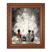10" x 12" Ornate Wood Frame with an 8" x 10" Our Lady of Fatima Print