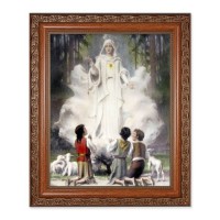 10" x 12" Ornate Wood Frame with an 8" x 10" Our Lady of Fatima Print