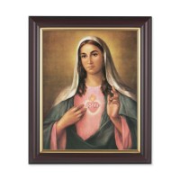 10" x 12" Walnut Frame with Gold Inside Lip and a 8" x 10" Immaculate Heart of Mary Print 10" x 12" Walnut Frame with Gold Inside Lip and a 8" x 10" Immaculate Heart of Mary Print