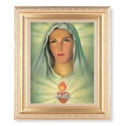 10 1/4" x 12 1/4" Satin Gold Frame with an 8" x 10" Immaculate Heart of Mary Print