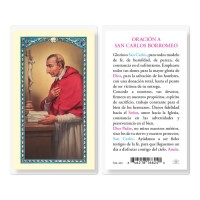 25pk - Oraicion A San Carlos Borromeo Laminated Holy Card Pk 25