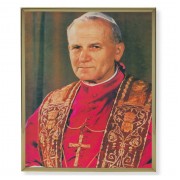 8" x 10" Gold Plaque Frame with a St. Pope John Paul II Print