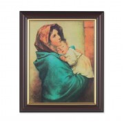 10" x 12" Walnut Frame with Gold Inside Lip and a 8" x 10" Madonna of the Streets Print
