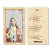 25pk - Mary When You Follow Her Gold Stamped Laminated Holy Card  Pk 25