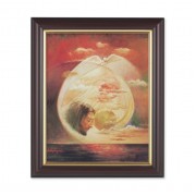 10" x 12" Walnut Frame with Gold Inside Lip and a 8" x 10" Segura: Holy Spirit Print
