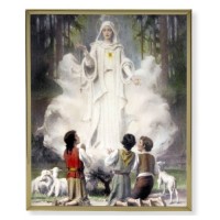 8" x 10" Gold Plaque Frame with a Chambers: Our Lady of Fatima Print