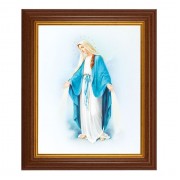 10 1/2" x 12 1/2" Walnut Finish Beveled Frame with 8" x 10" Our Lady of Grace Textured Art 10 1/2" x 12 1/2" Walnut Finish Beveled Frame with 8" x 10" Our Lady of Grace Textured Art