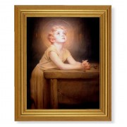 10" x 12" Gold Leaf Finish Beveled Frame with 8" x 10" Thy Will Be Done Textured Art