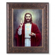 11 1/4" x 13 1/4" Art Deco Frame with an 8" x 10" Chambers: Sacred Heart of Jesus Print