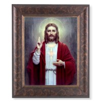 11 1/4" x 13 1/4" Art Deco Frame with an 8" x 10" Chambers: Sacred Heart of Jesus Print