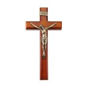 11" Two Tone Cross with Museum Gold Finish Corpus