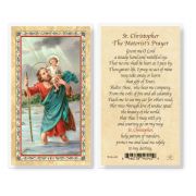 St Christopher - Motorist Prayer Laminated Holy Card. Inc. of 25