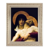 10" x 12" Ornate Silver Frame with a Bouguereau: Pieta Print