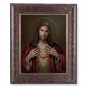 11 1/4" x 13 1/4" Art Deco Frame with an 8" x 10" Simeone: Sacred Heart Print
