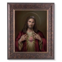 11 1/4" x 13 1/4" Art Deco Frame with an 8" x 10" Simeone: Sacred Heart Print
