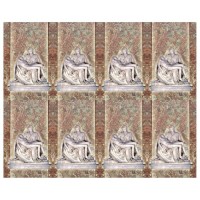 Aurora Pieta with Marble Eight-Up Micro Perforated Bulk Prayer-Cards  - 125 sheets (1000 total cards)