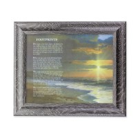 10 1/2" x 12 1/2" Grey Oak Finish Frame with an 8" x 10" Footprints Print