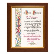 10 1/2" x 12 1/2" Walnut Finish Beveled Frame with 8" x 10" House Blessing Textured Art 10 1/2" x 12 1/2" Walnut Finish Beveled Frame with 8" x 10" House Blessing Textured Art