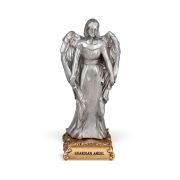 4 1/2" Pewter Saint Guardian Angel Statue Gift Boxed