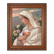 10" x 12" Ornate Wood Frame with an 8" x 10" Mystical Rose Print