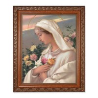10" x 12" Ornate Wood Frame with an 8" x 10" Mystical Rose Print
