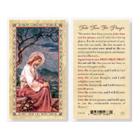 25pk - Take Time For Prayer Gold Stamped Laminated Holy Card  Pk 25