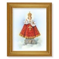 10" x 12" Gold Leaf Finish Beveled Frame with 8" x 10" Infant of Prague Textured Art