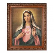 10" x 12" Ornate Wood Frame with an 8" x 10" La Fuente: Immaculate Heart of Mary Print