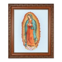 10" x 12" Ornate Wood Frame with an 8" x 10" Our Lady of Guadalupe Print