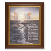 10 1/2" x 12 1/2" Walnut Finish Beveled Frame with 8" x 10" Footprints Textured Art 10 1/2" x 12 1/2" Walnut Finish Beveled Frame with 8" x 10" Footprints Textured Art