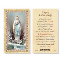 25pk - Prayer To Our Lady Of Lourdes Gold Stamped Laminated Holy Card Pk 25 25pk - Prayer To Our Lady Of Lourdes Gold Stamped Laminated Holy Card Pk 25
