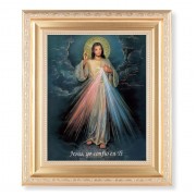 10 1/4" x 12 1/4" Satin Gold Frame with an 8" x 10" Spanish Divine Mercy Print