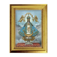 6 3/4" X 8 3/4" Gold Leaf Finish Frame with 5" X 7" Virgin San Juan textured Art