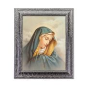 10 1/2" x 12 1/2" Grey Oak Finish Frame with an 8" x 10" Our Lady Of Sorrows Print