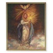 8" x 10" Gold Plaque Frame with a Mary with Monstrance Print