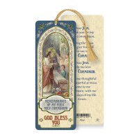 10pk - First Communion-Boy Laminated Bookmark with Tassle (Sold in Inc. of 10)