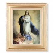 10 1/4" x 12 1/4" Satin Gold Frame with an 8" x 10" Immaculate Conception Print