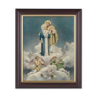 10" x 12" Walnut Frame with Gold Inside Lip and a 8" x 10" Chambers: Jesus andMary Print