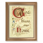 13 1/2" x 16 9/16" Gold Leaf Antique Finished Frame with 11" x 14" House Blessing Textured Art