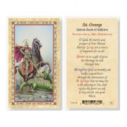 25pk - Prayer To Saint George  Gold Stamped Laminated Holy Card  Pk 25