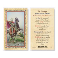25pk - Prayer To Saint George  Gold Stamped Laminated Holy Card  Pk 25