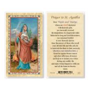 St. Agatha Prayer Laminated Holy Card. Inc. of 25
