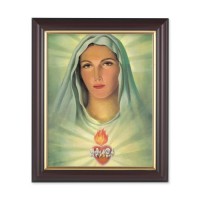 10" x 12" Walnut Frame with Gold Inside Lip and a 8" x 10" Immaculate Heart of Mary Print 10" x 12" Walnut Frame with Gold Inside Lip and a 8" x 10" Immaculate Heart of Mary Print