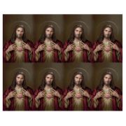Aurora Sacred Heart of Jesus Eight-Up Micro Perforated Holy Cards